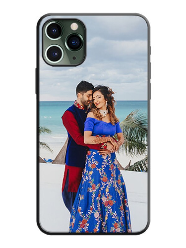 Custom Full Single Pic Upload On Space Black Personalized Soft Matte Phone Covers -Apple Iphone 11 Pro