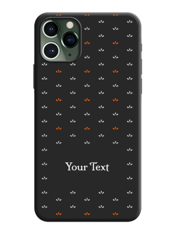 Custom Simple Pattern With Custom Text On Space Black Personalized Soft Matte Phone Covers -Apple Iphone 11 Pro