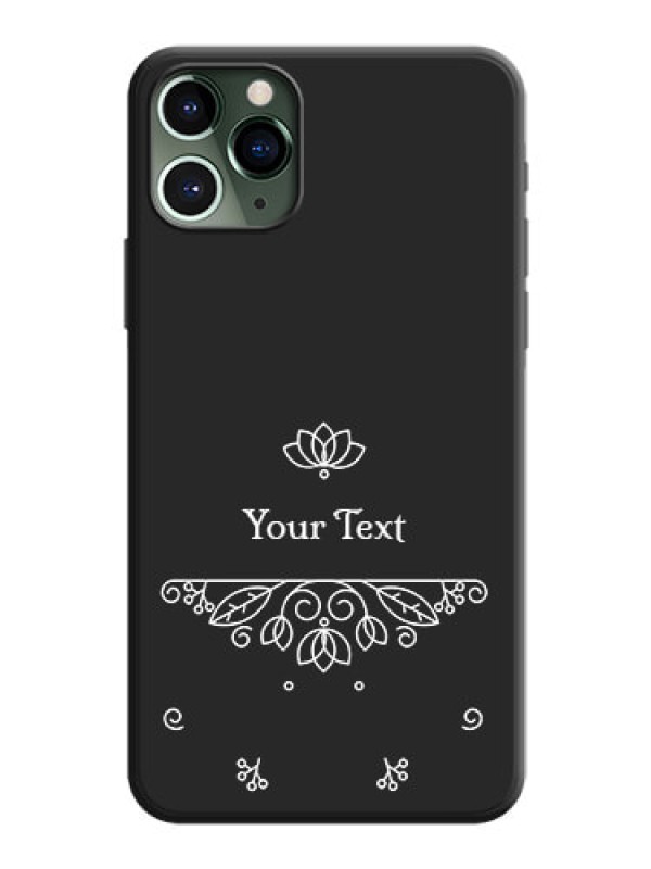Custom Lotus Garden Custom Text On Space Black Personalized Soft Matte Phone Covers -Apple Iphone 11 Pro