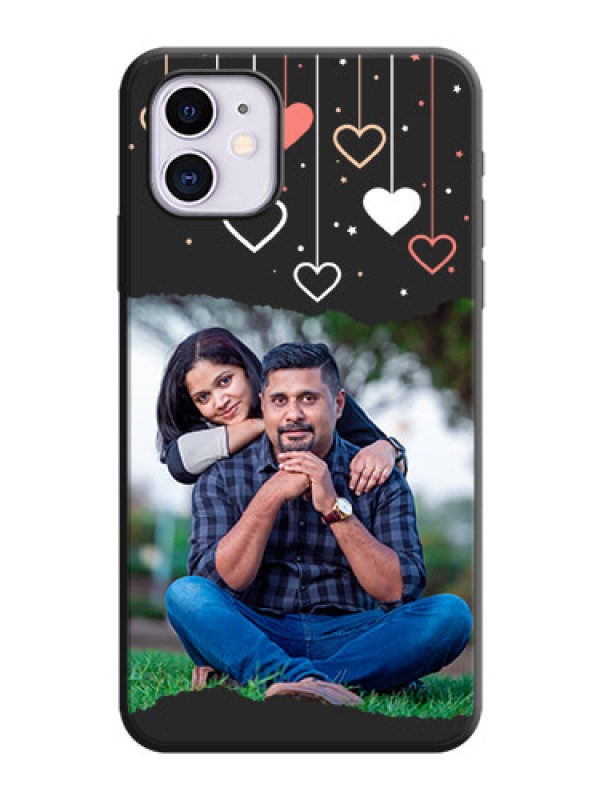 Custom Love Hangings with Splash Wave Picture on Space Black Custom Soft Matte Phone Back Cover - iPhone 11