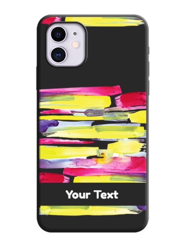 Custom Brush Coloured on Space Black Personalized Soft Matte Phone Covers - iPhone 11
