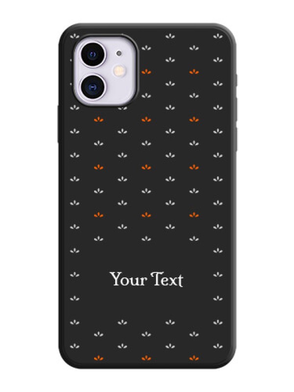 Custom Simple Pattern With Custom Text On Space Black Personalized Soft Matte Phone Covers -Apple Iphone 11