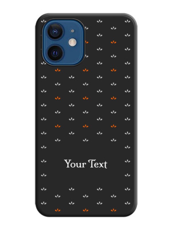 Custom Simple Pattern With Custom Text On Space Black Personalized Soft Matte Phone Covers -Apple Iphone 12 Mini