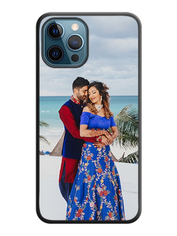 Custom Full Single Pic Upload On Space Black Personalized Soft Matte Phone Covers -Apple Iphone 12 Pro Max