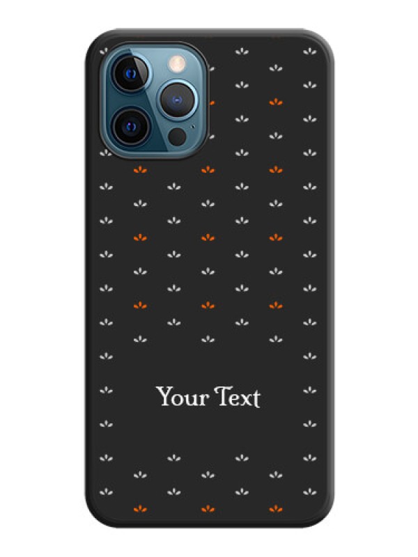 Custom Simple Pattern With Custom Text On Space Black Personalized Soft Matte Phone Covers -Apple Iphone 12 Pro Max