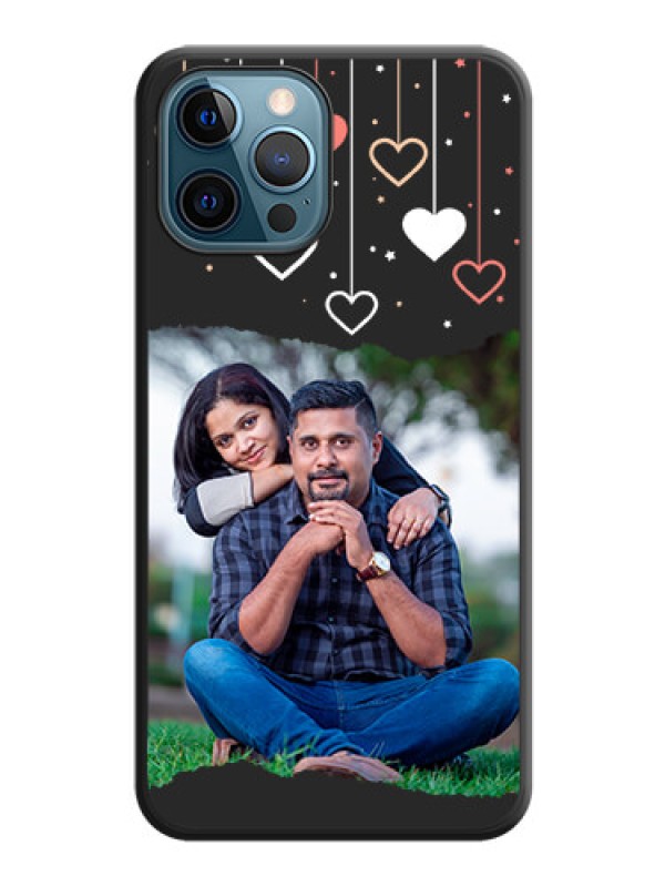 Custom Love Hangings with Splash Wave Picture on Space Black Custom Soft Matte Phone Back Cover - iPhone 12 Pro