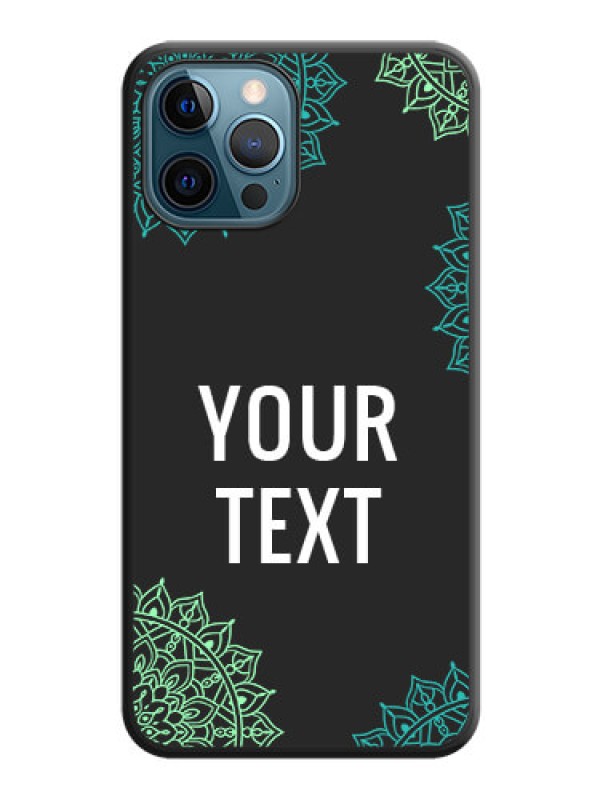 Custom Your Name with Floral Design on Space Black Custom Soft Matte Back Cover - iPhone 12 Pro