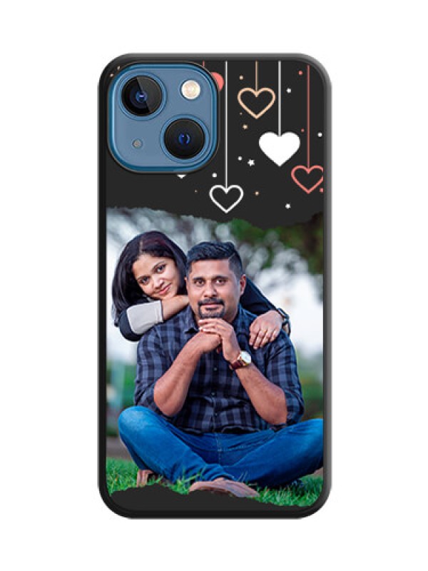 Custom Love Hangings with Splash Wave Picture on Space Black Custom Soft Matte Phone Back Cover - iPhone 13 Mini