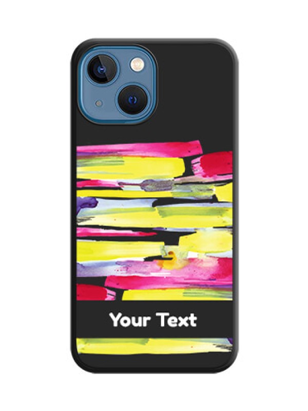 Custom Brush Coloured on Space Black Personalized Soft Matte Phone Covers - iPhone 13 Mini