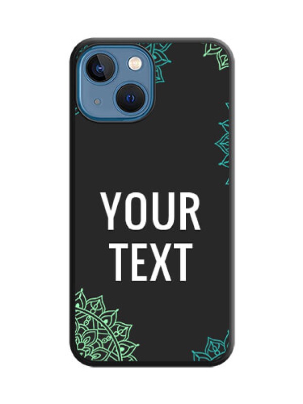 Custom Your Name with Floral Design on Space Black Custom Soft Matte Back Cover - iPhone 13 Mini