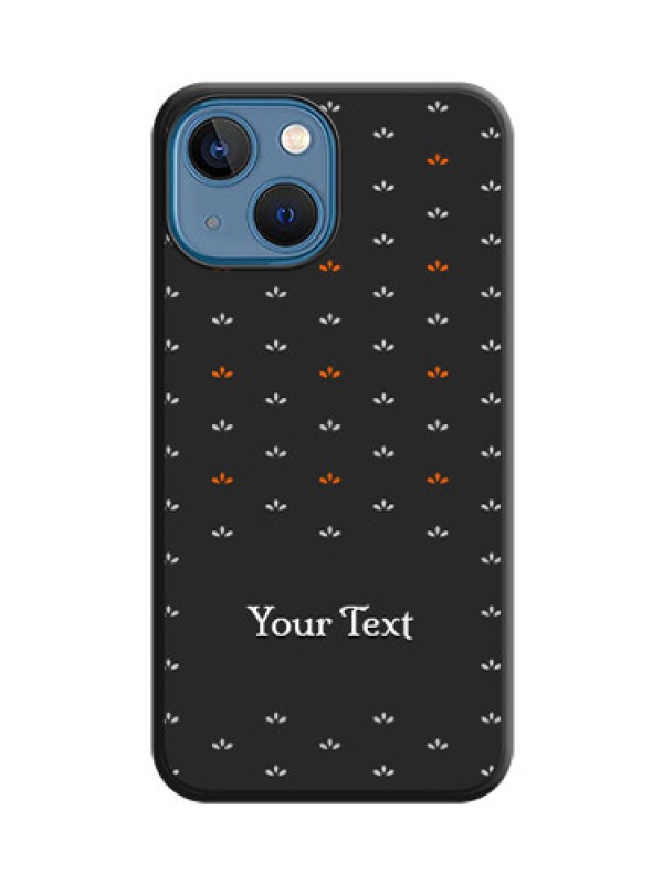 Custom Simple Pattern With Custom Text On Space Black Personalized Soft Matte Phone Covers -Apple Iphone 13 Mini