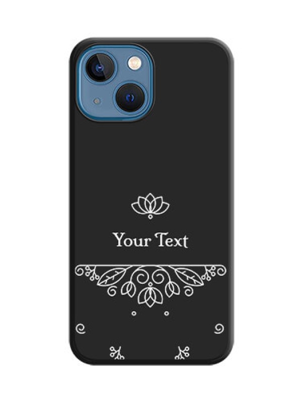 Custom Lotus Garden Custom Text On Space Black Personalized Soft Matte Phone Covers -Apple Iphone 13 Mini