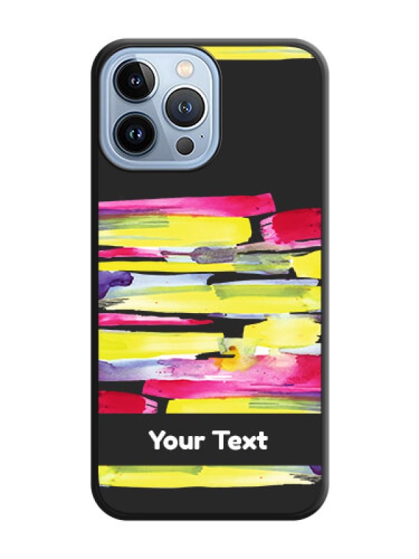 Custom Brush Coloured on Space Black Personalized Soft Matte Phone Covers - iPhone 13 Pro Max