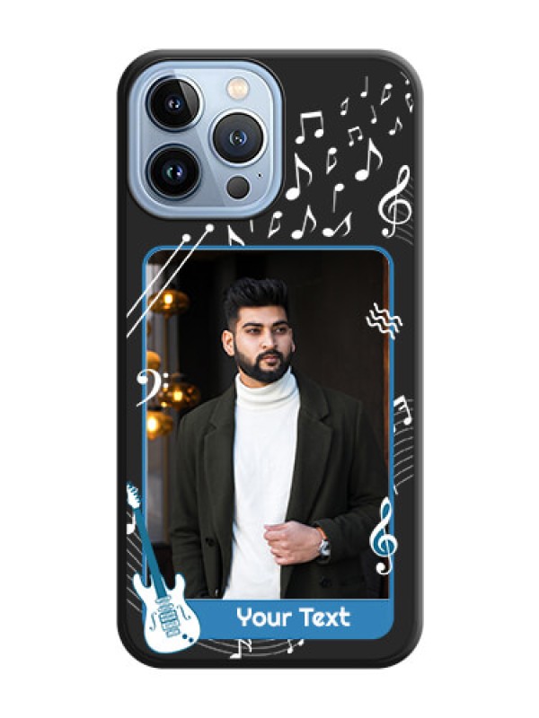 Custom Musical Theme Design with Text on Photo on Space Black Soft Matte Mobile Case - iPhone 13 Pro Max