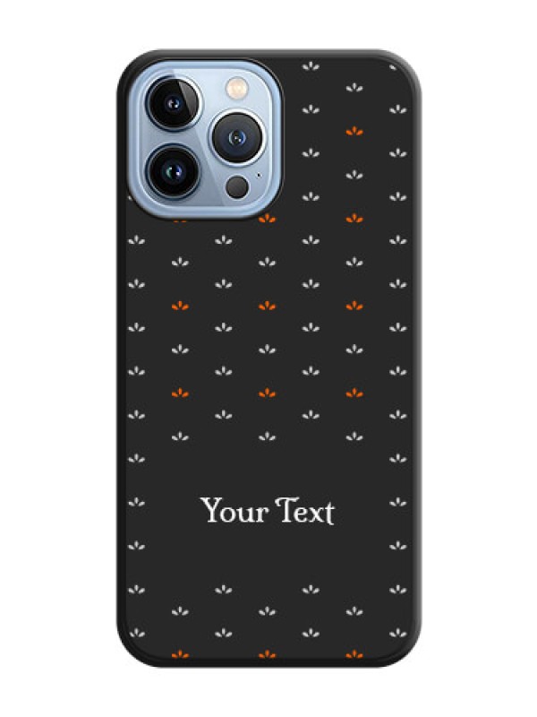 Custom Simple Pattern With Custom Text On Space Black Personalized Soft Matte Phone Covers -Apple Iphone 13 Pro Max