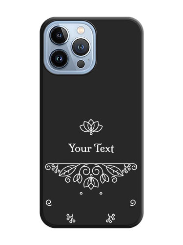 Custom Lotus Garden Custom Text On Space Black Personalized Soft Matte Phone Covers -Apple Iphone 13 Pro Max