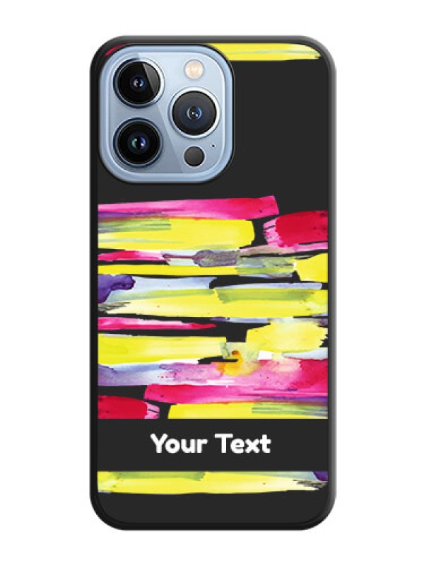 Custom Brush Coloured on Space Black Personalized Soft Matte Phone Covers - iPhone 13 Pro