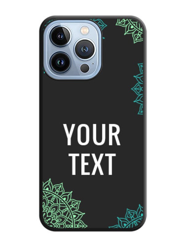 Custom Your Name with Floral Design on Space Black Custom Soft Matte Back Cover - iPhone 13 Pro