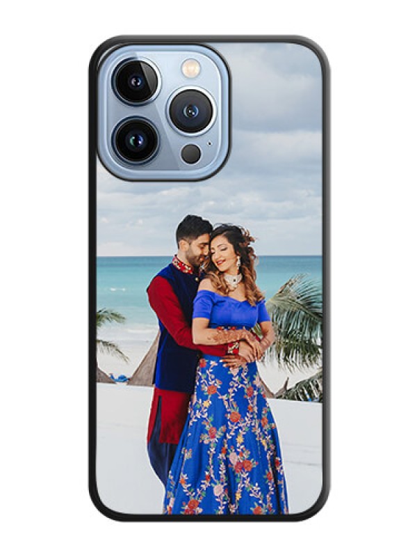 Custom Full Single Pic Upload On Space Black Personalized Soft Matte Phone Covers -Apple Iphone 13 Pro
