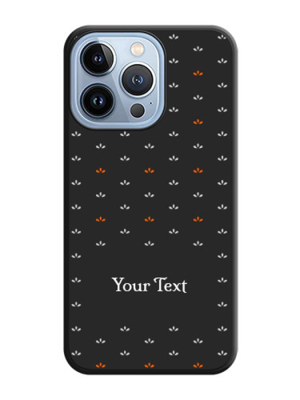 Custom Simple Pattern With Custom Text On Space Black Personalized Soft Matte Phone Covers -Apple Iphone 13 Pro