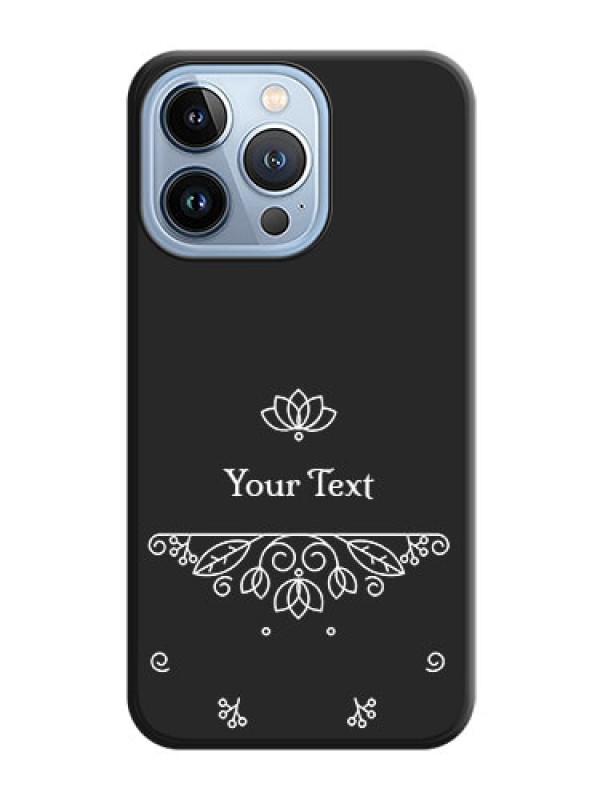 Custom Lotus Garden Custom Text On Space Black Personalized Soft Matte Phone Covers -Apple Iphone 13 Pro