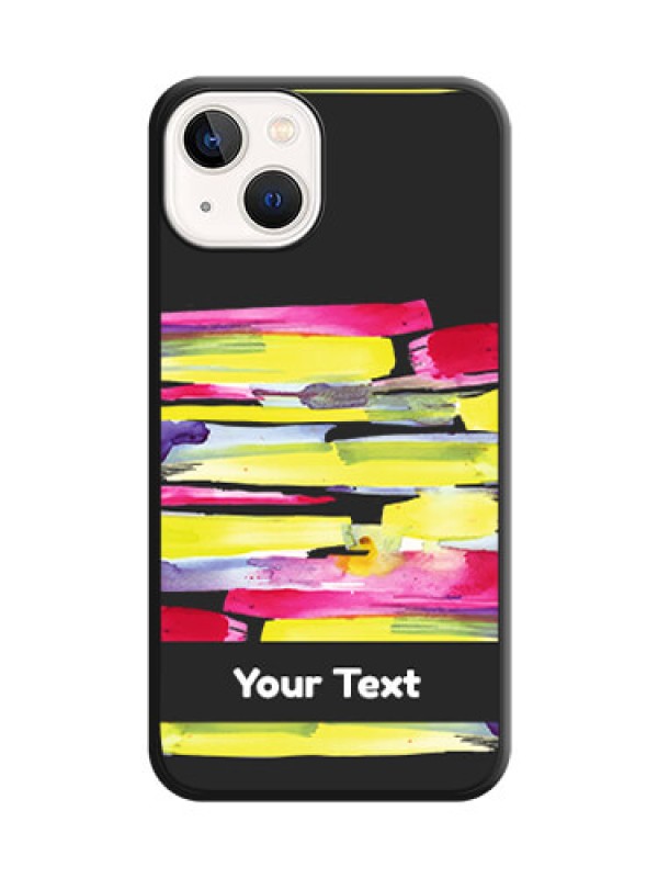 Custom Brush Coloured on Space Black Personalized Soft Matte Phone Covers - iPhone 13