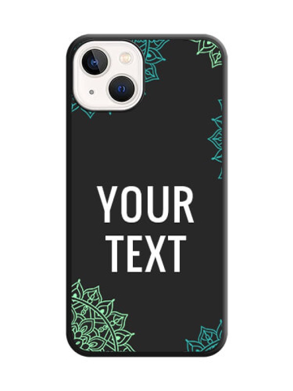 Custom Your Name with Floral Design on Space Black Custom Soft Matte Back Cover - iPhone 13