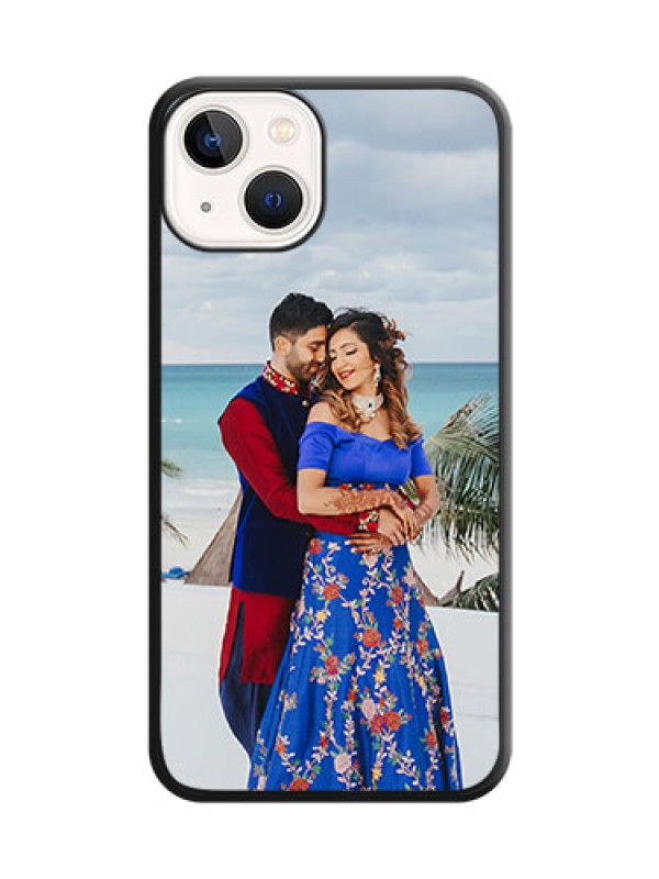 Custom Full Single Pic Upload On Space Black Personalized Soft Matte Phone Covers -Apple Iphone 13