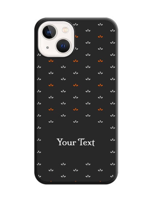 Custom Simple Pattern With Custom Text On Space Black Personalized Soft Matte Phone Covers -Apple Iphone 13