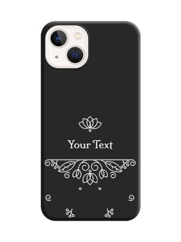 Custom Lotus Garden Custom Text On Space Black Personalized Soft Matte Phone Covers -Apple Iphone 13
