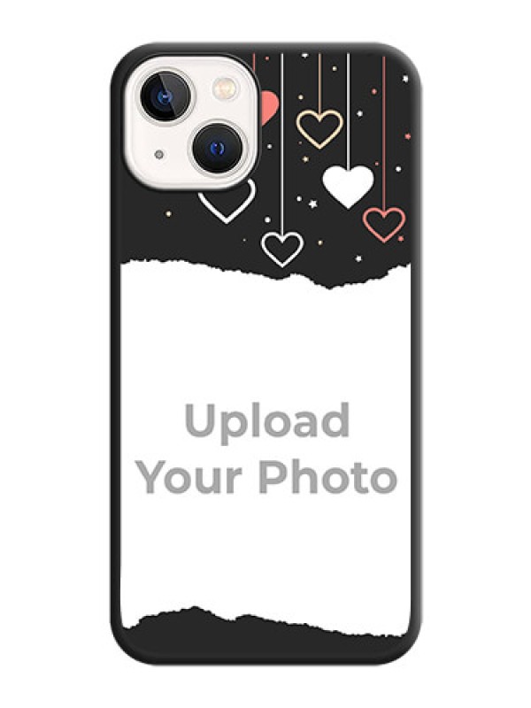 Custom Love Hangings with Splash Wave Picture on Space Black Custom Soft Matte Phone Back Cover - iPhone 14 Plus
