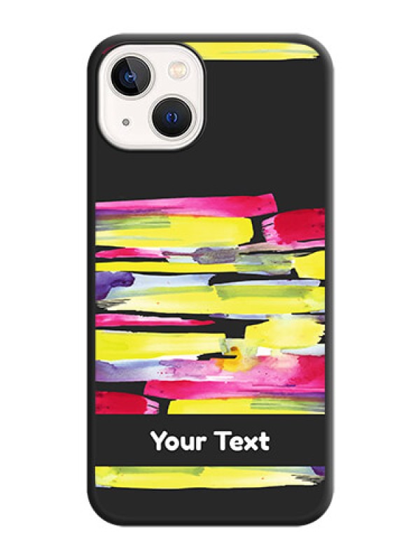 Custom Brush Coloured on Space Black Personalized Soft Matte Phone Covers - iPhone 14 Plus