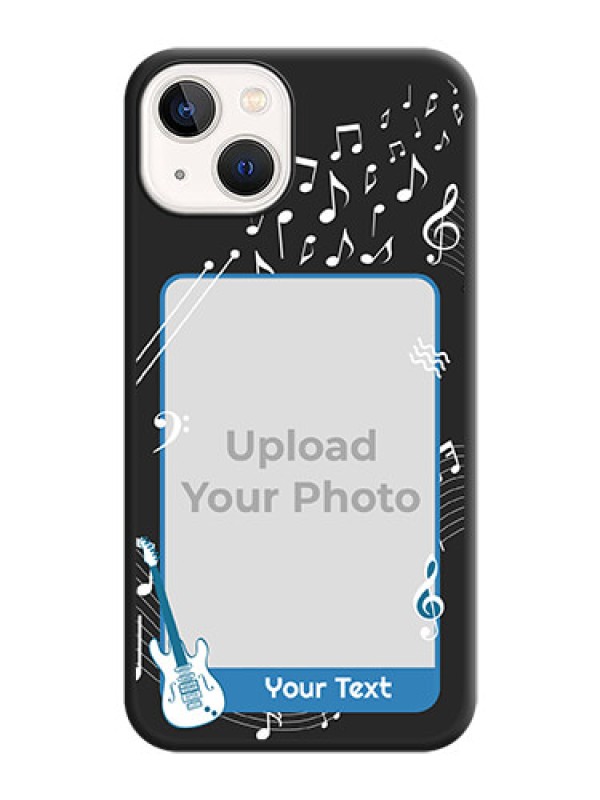 Custom Musical Theme Design with Text on Photo on Space Black Soft Matte Mobile Case - iPhone 14 Plus