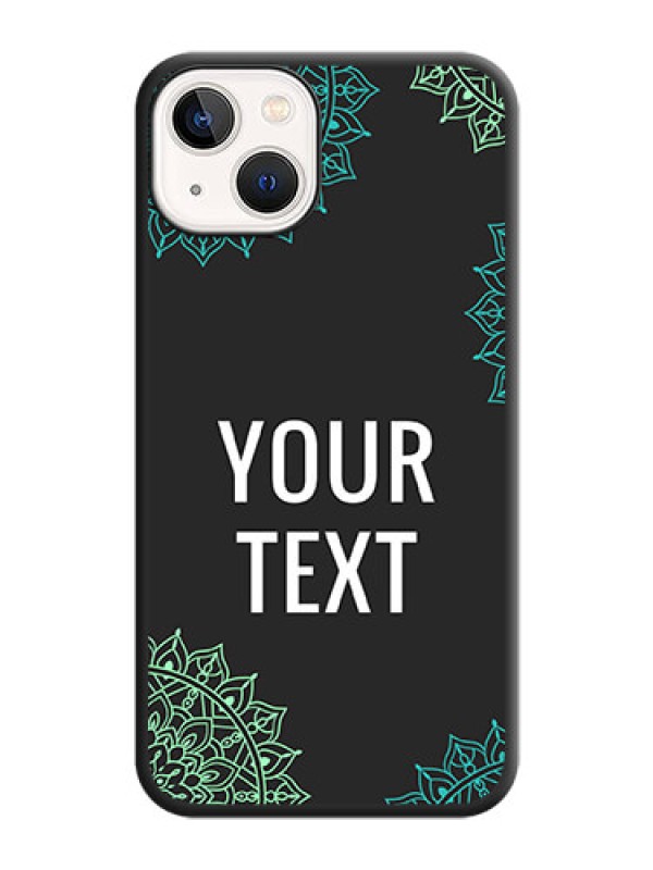 Custom Your Name with Floral Design on Space Black Custom Soft Matte Back Cover - iPhone 14 Plus