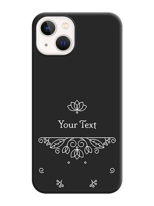 Custom Lotus Garden Custom Text On Space Black Personalized Soft Matte Phone Covers -Apple Iphone 14 Plus