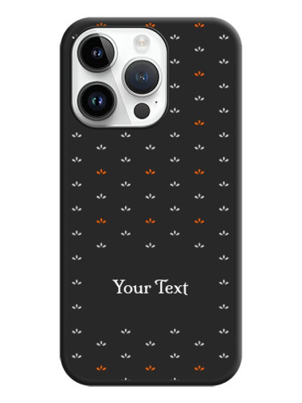 Custom Simple Pattern With Custom Text On Space Black Personalized Soft Matte Phone Covers -Apple Iphone 14 Pro Max