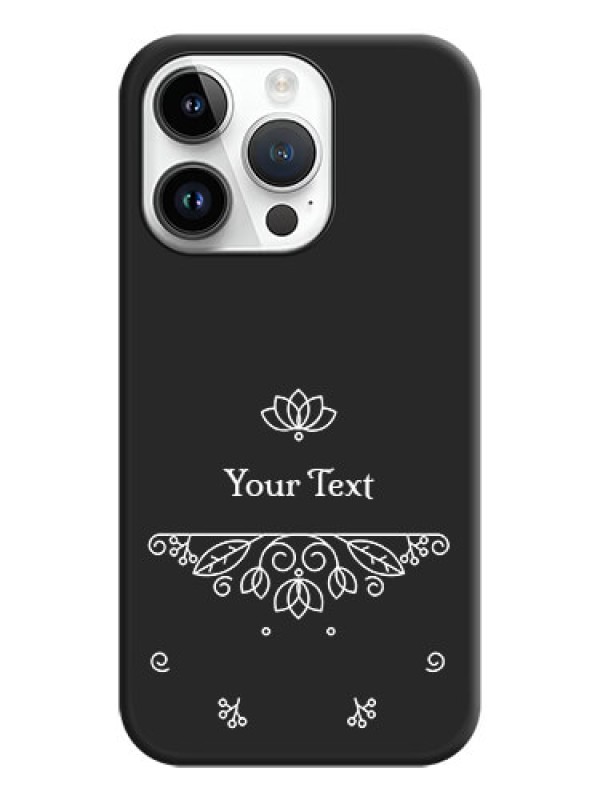 Custom Lotus Garden Custom Text On Space Black Personalized Soft Matte Phone Covers -Apple Iphone 14 Pro Max