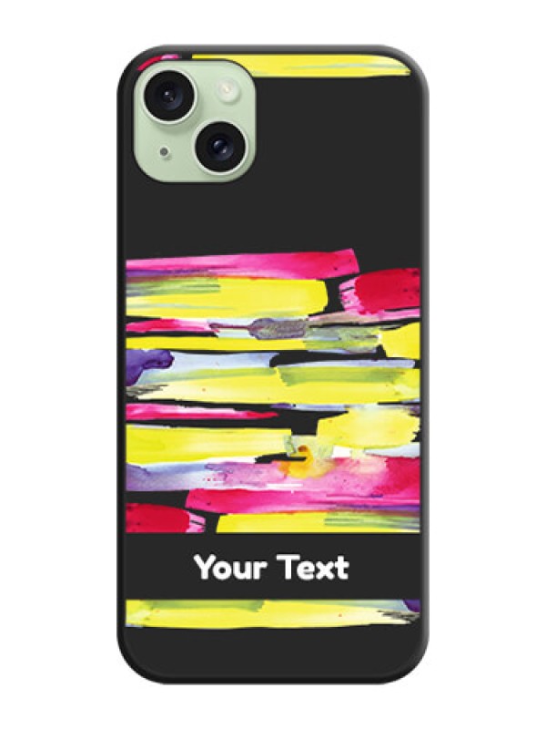 Custom Brush Coloured on Space Black Personalized Soft Matte Phone Covers - iPhone 15 Plus