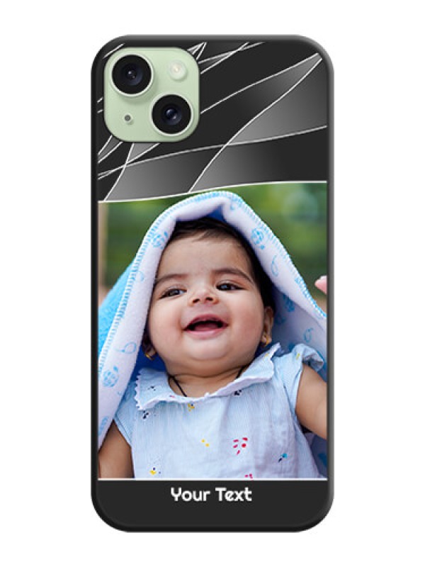 Custom Mixed Wave Lines - Photo on Space Black Soft Matte Mobile Cover - iPhone 15 Plus