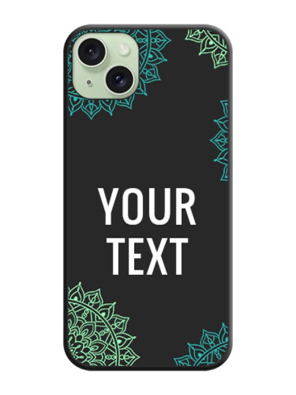 Custom Your Name with Floral Design on Space Black Custom Soft Matte Back Cover - iPhone 15 Plus
