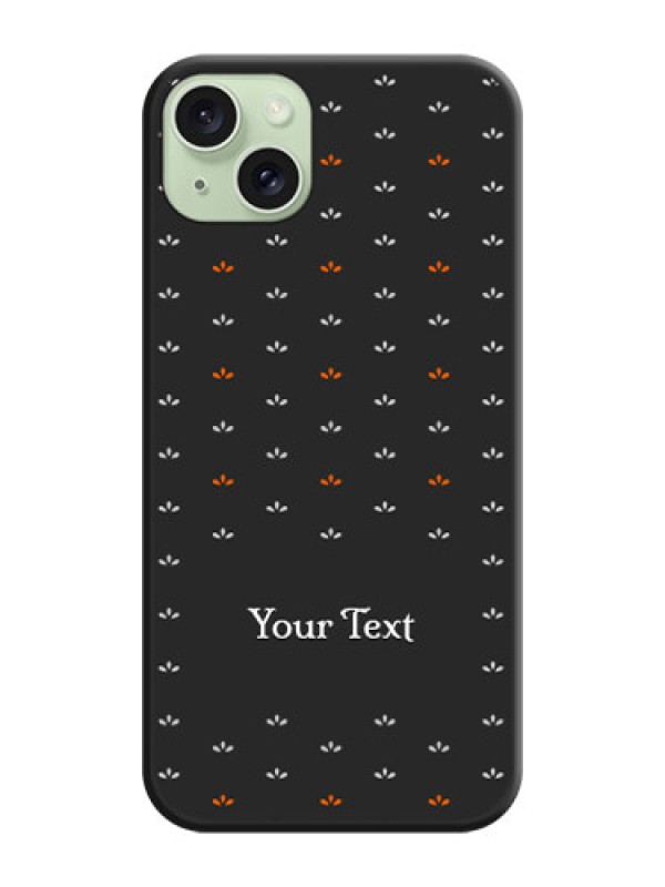 Custom Simple Pattern With Custom Text On Space Black Personalized Soft Matte Phone Covers - iPhone 15 Plus