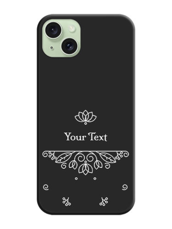 Custom Lotus Garden Custom Text On Space Black Personalized Soft Matte Phone Covers - iPhone 15 Plus