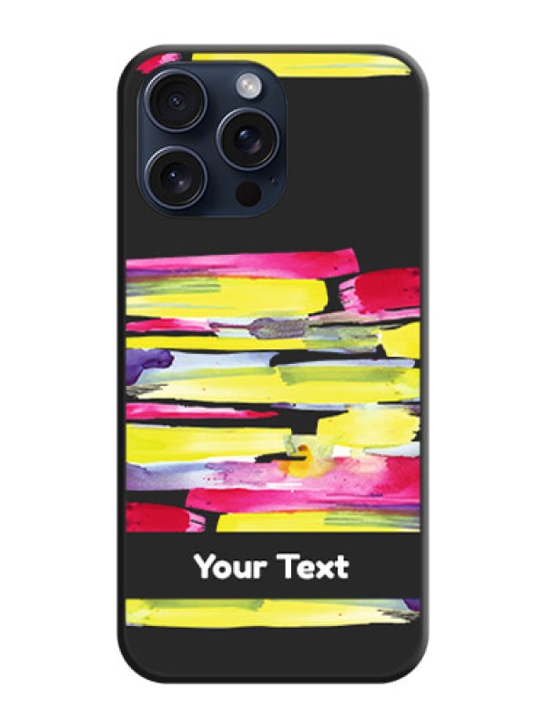Custom Brush Coloured on Space Black Personalized Soft Matte Phone Covers - iPhone 15 Pro Max