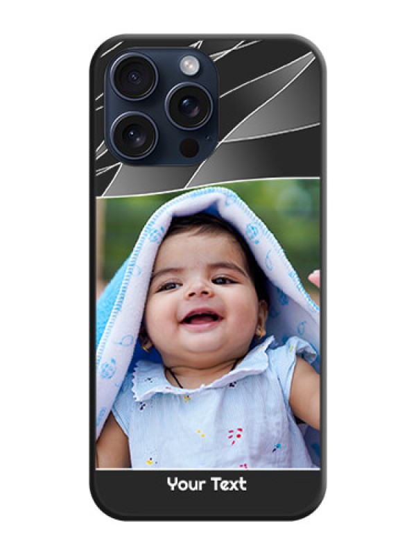 Custom Mixed Wave Lines - Photo on Space Black Soft Matte Mobile Cover - iPhone 15 Pro Max
