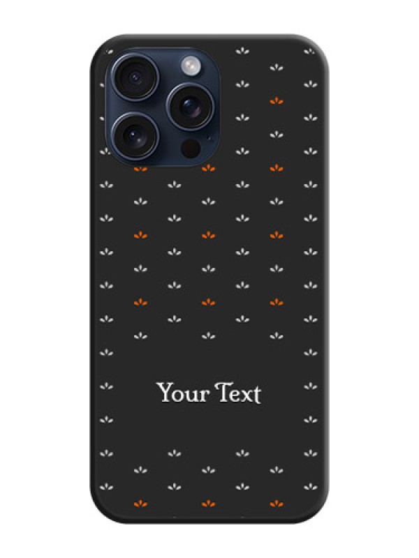 Custom Simple Pattern With Custom Text On Space Black Personalized Soft Matte Phone Covers - iPhone 15 Pro Max