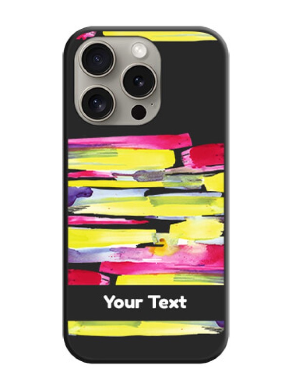 Custom Brush Coloured on Space Black Personalized Soft Matte Phone Covers - iPhone 15 Pro