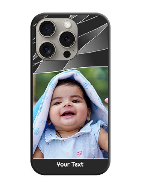 Custom Mixed Wave Lines - Photo on Space Black Soft Matte Mobile Cover - iPhone 15 Pro