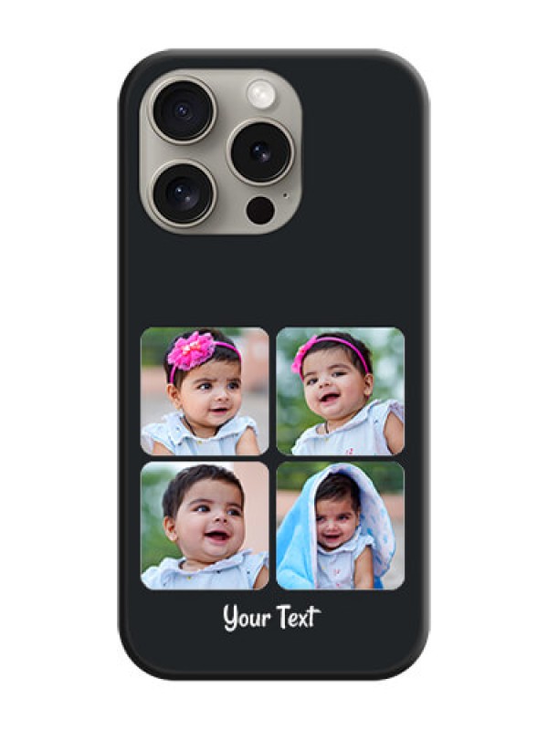 Custom Floral Art with 6 Image Holder - Photo on Space Black Soft Matte Mobile Case - iPhone 15 Pro