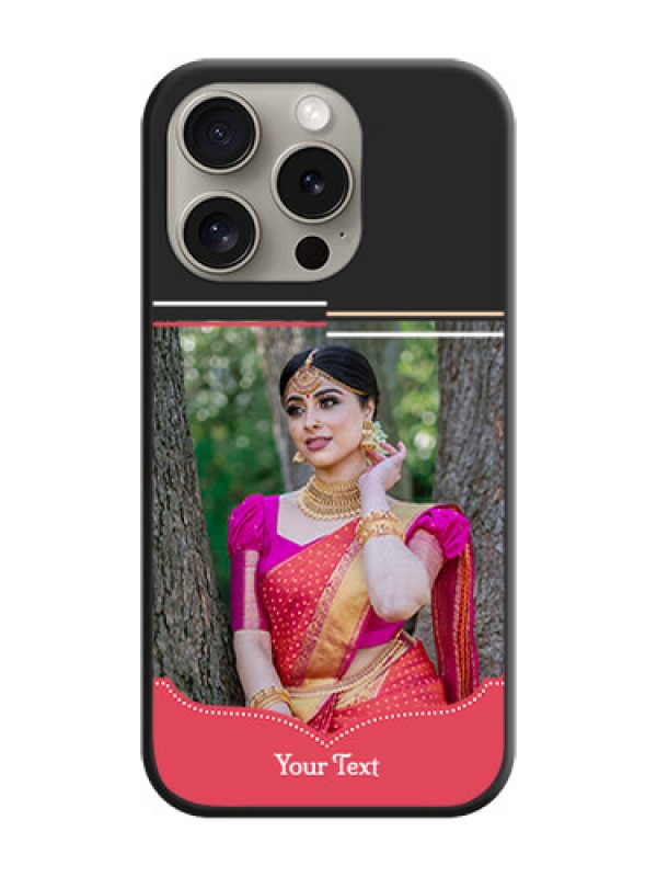 Custom Classic Plain Design with Name - Photo on Space Black Soft Matte Phone Cover - iPhone 15 Pro