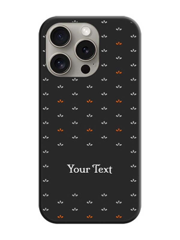 Custom Simple Pattern With Custom Text On Space Black Personalized Soft Matte Phone Covers - iPhone 15 Pro